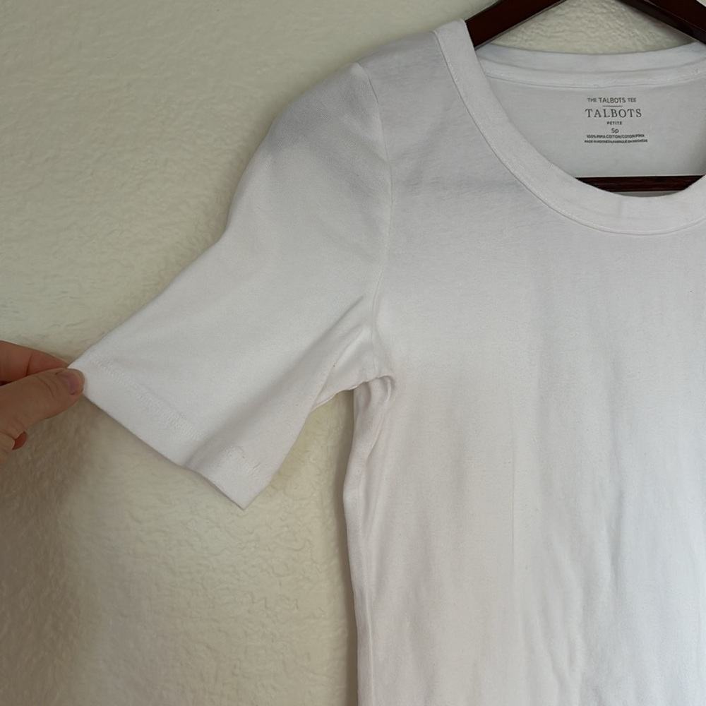 The Talbots tee petite small Pima cotton - Picture 3 of 6